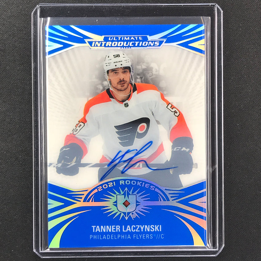 2021-22 Ultimate Collection TANNER LACZYNSKI Introductions Rookie Auto Blue #51
