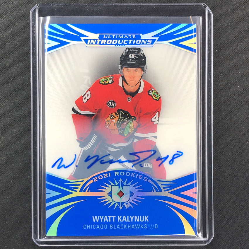 2021-22 Ultimate Collection WYATT KALYNUK Introductions Rookie Auto Blue #59