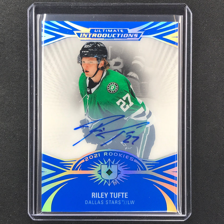 2021-22 Ultimate Collection RILEY TUFTE Introductions Rookie Auto Blue #76