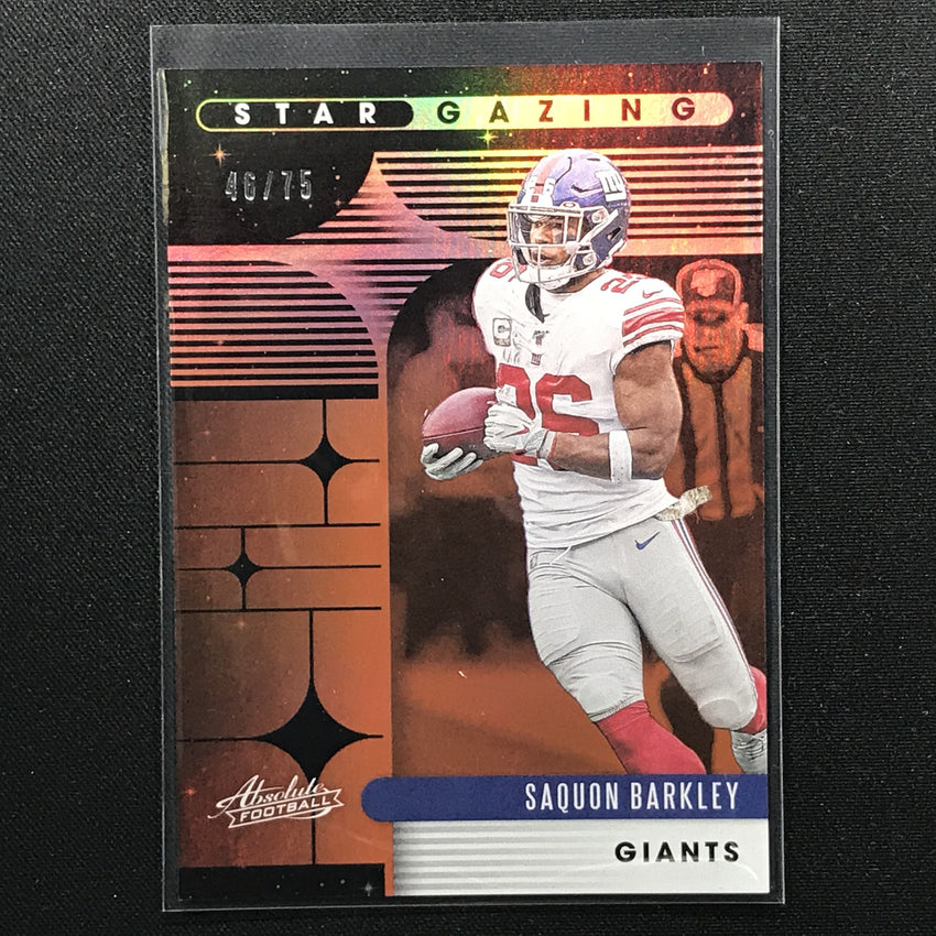 2020 Absolute SAQUON BARKLEY Star Gazing Orange Holo 46/75-Cherry Collectables