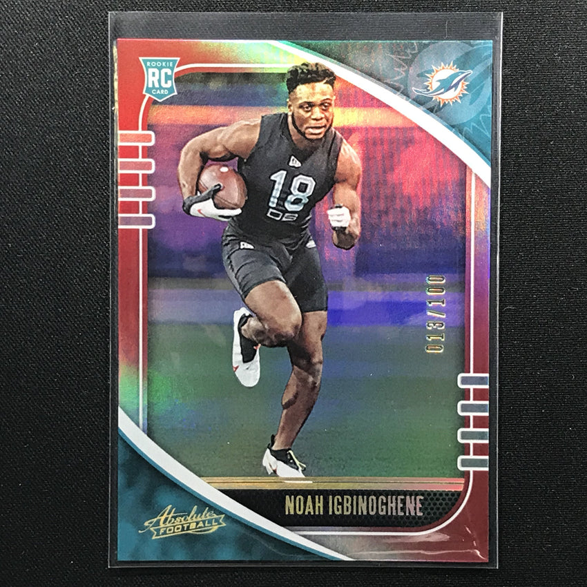 2020 Absolute NOAH IGBINOGHENE Rookie Red Holo 13/100-Cherry Collectables