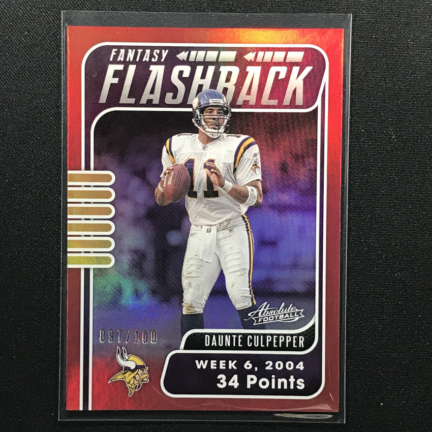 2020 Absolute DAUNTE CULPEPPER Flashback Red Holo 97/100-Cherry Collectables