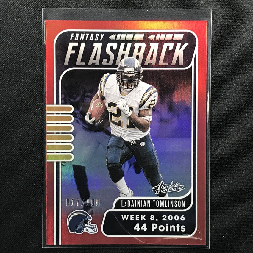 2020 Absolute LADAINIAN TOMLINSON Flashback Red Holo 17/100-Cherry Collectables