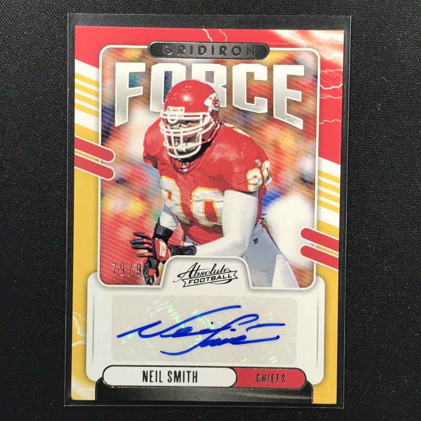 2020 Absolute NEIL SMITH Gridiron Force Auto 79/99-Cherry Collectables