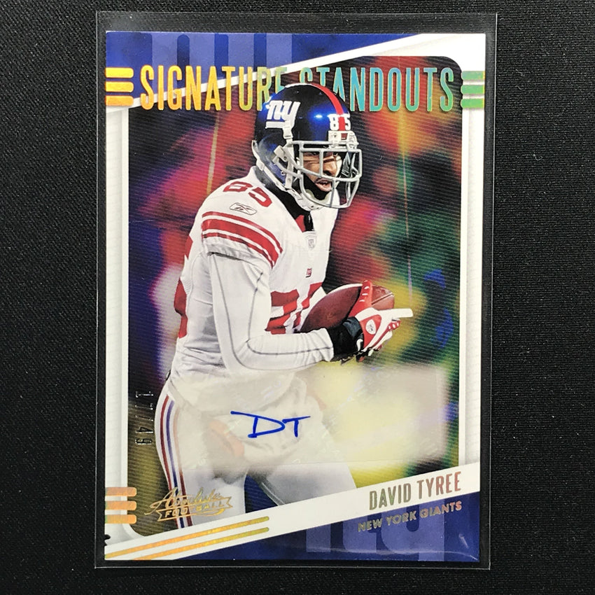 2020 Absolute DAVID TYREE Signature Standouts Auto 17/49-Cherry Collectables