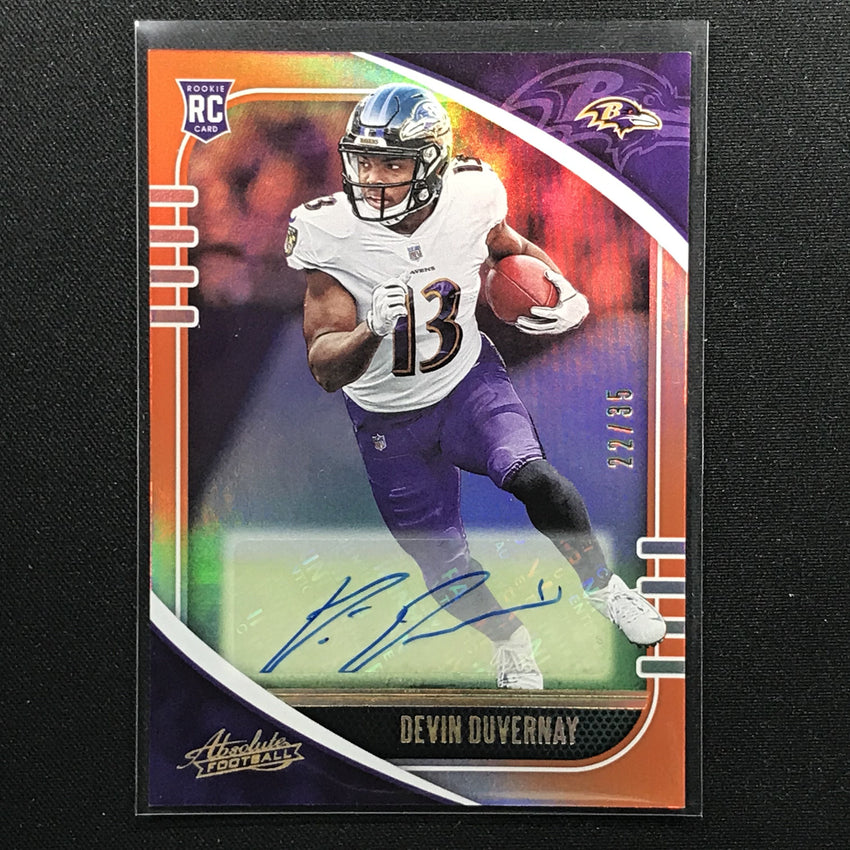 2020 Absolute DEVIN DUVERNAY Rookie Auto Orange 22/35-Cherry Collectables