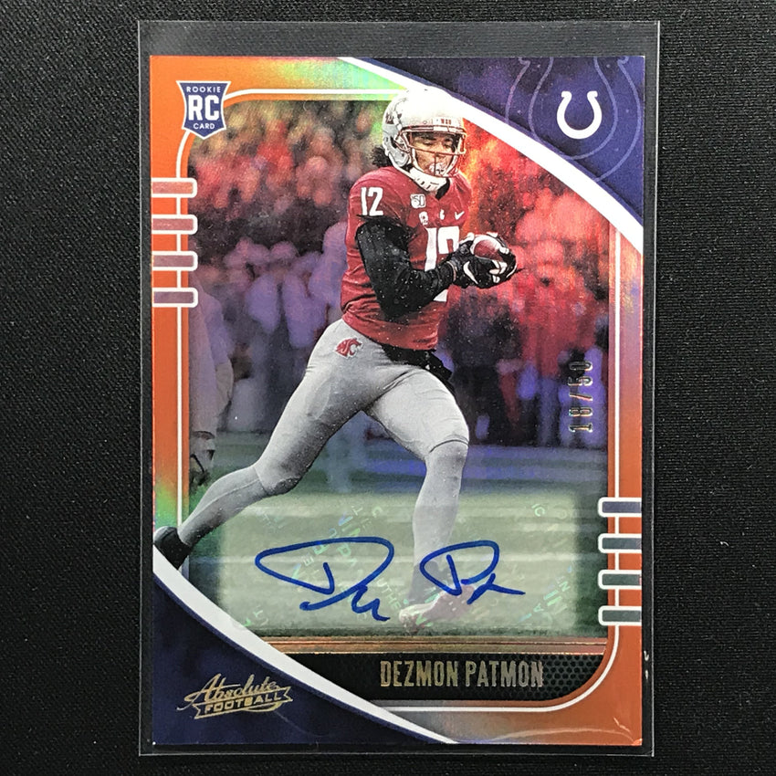2020 Absolute DEZMON PATMON Rookie Auto Orange 18/50-Cherry Collectables