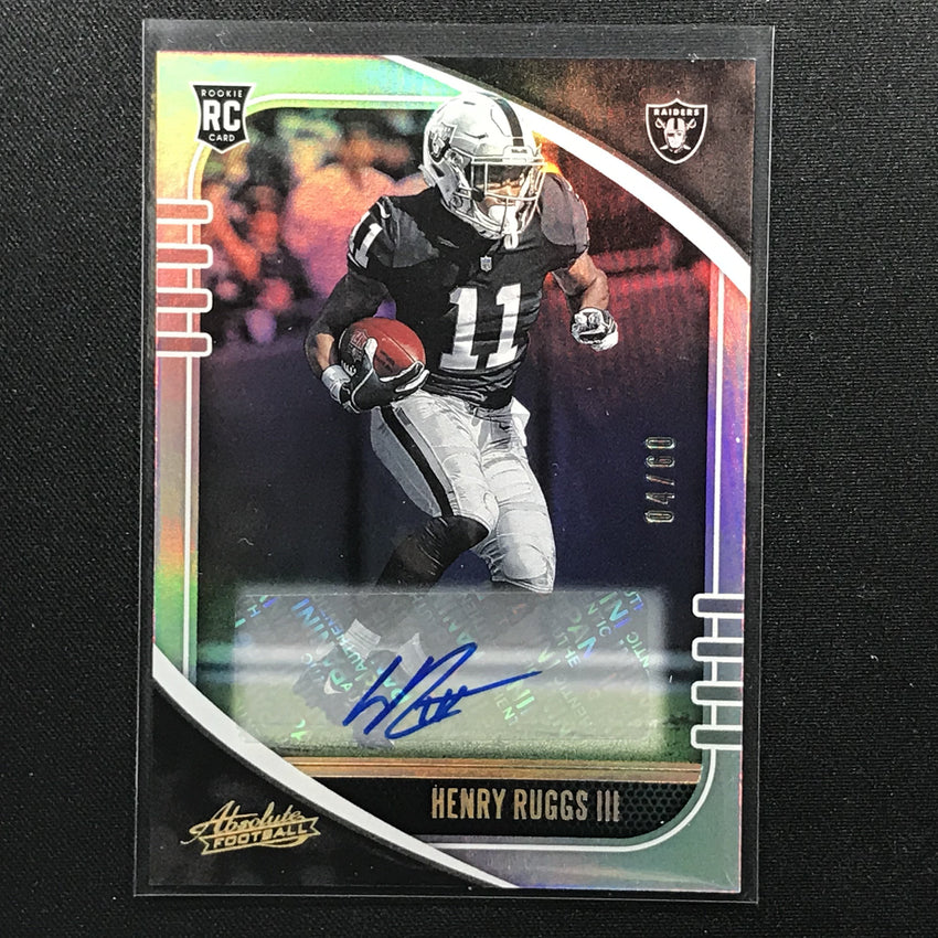 2020 Absolute HENRY RUGGS Rookie Auto Silver 4/60-Cherry Collectables
