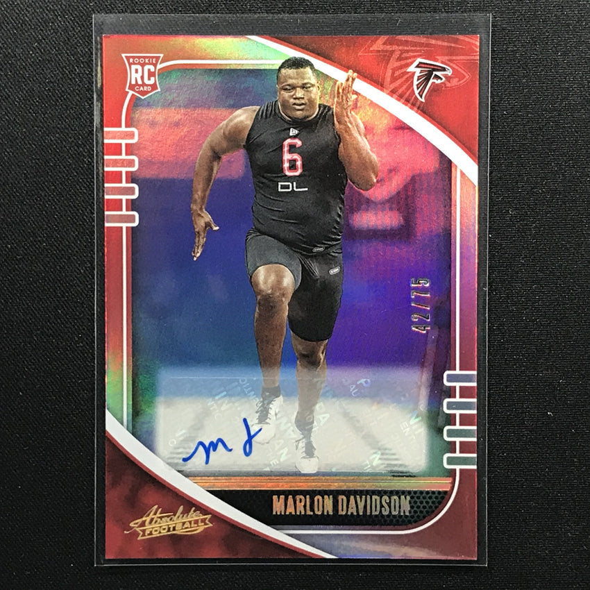 2020 Absolute MARLON DAVIDSON Rookie Auto Red 42/75-Cherry Collectables