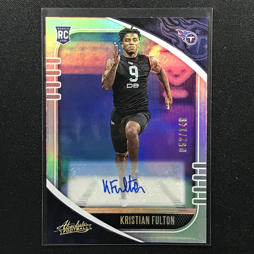 2020 Absolute KRISTIAN FULTON Rookie Auto Silver 52/149-Cherry Collectables