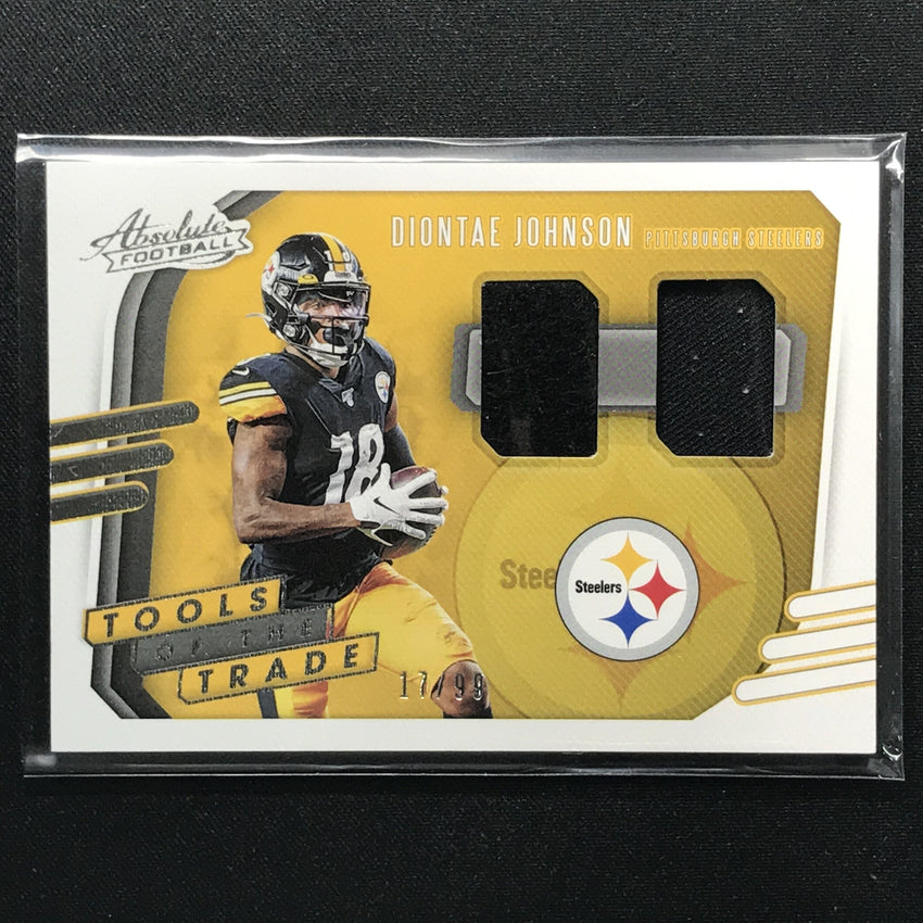 2020 Absolute DIONTAE JOHNSON Dual Tools Of The Trade Jersey 17/99-Cherry Collectables