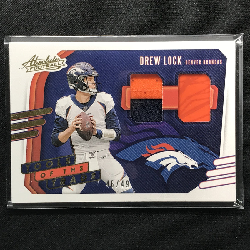2020 Absolute DREW LOCK Dual Tools Of The Trade Patch 46/49-Cherry Collectables