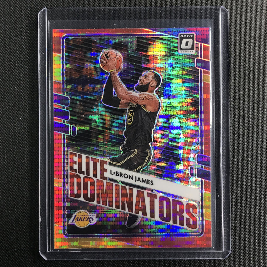 2020-21 Donruss Optic Lebron James Elite Dominators Red Pulsar No 3