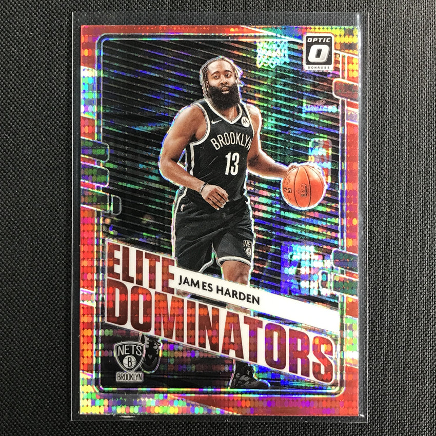 2020-21 Donruss Optic JAMES HARDEN Elite Dominators Red Pulsar #5