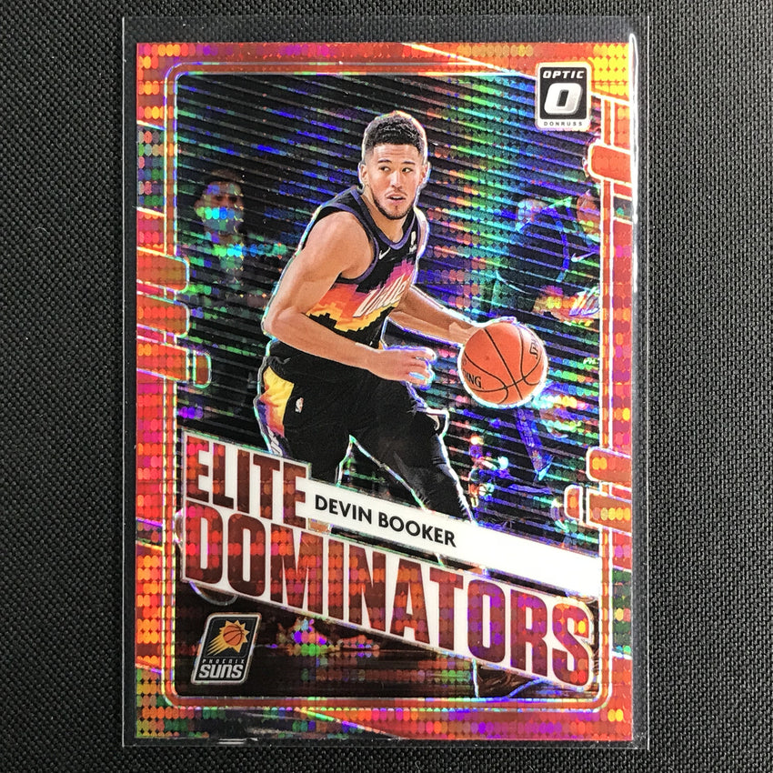 2020-21 Donruss Optic DEVIN BOOKER Elite Dominators Red Pulsar #14