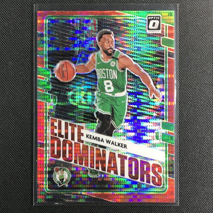 2020-21 Donruss Optic KEMBA WALKER Elite Dominators Red Pulsar #16