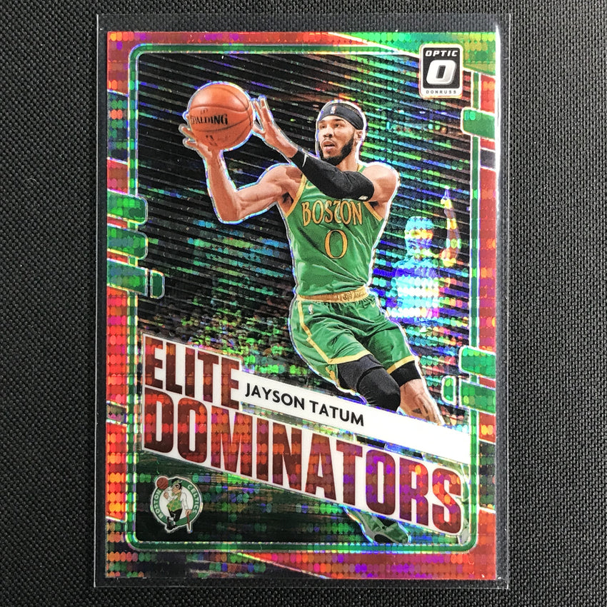 2020-21 Donruss Optic JAYSON TATUM Elite Dominators Red Pulsar #18