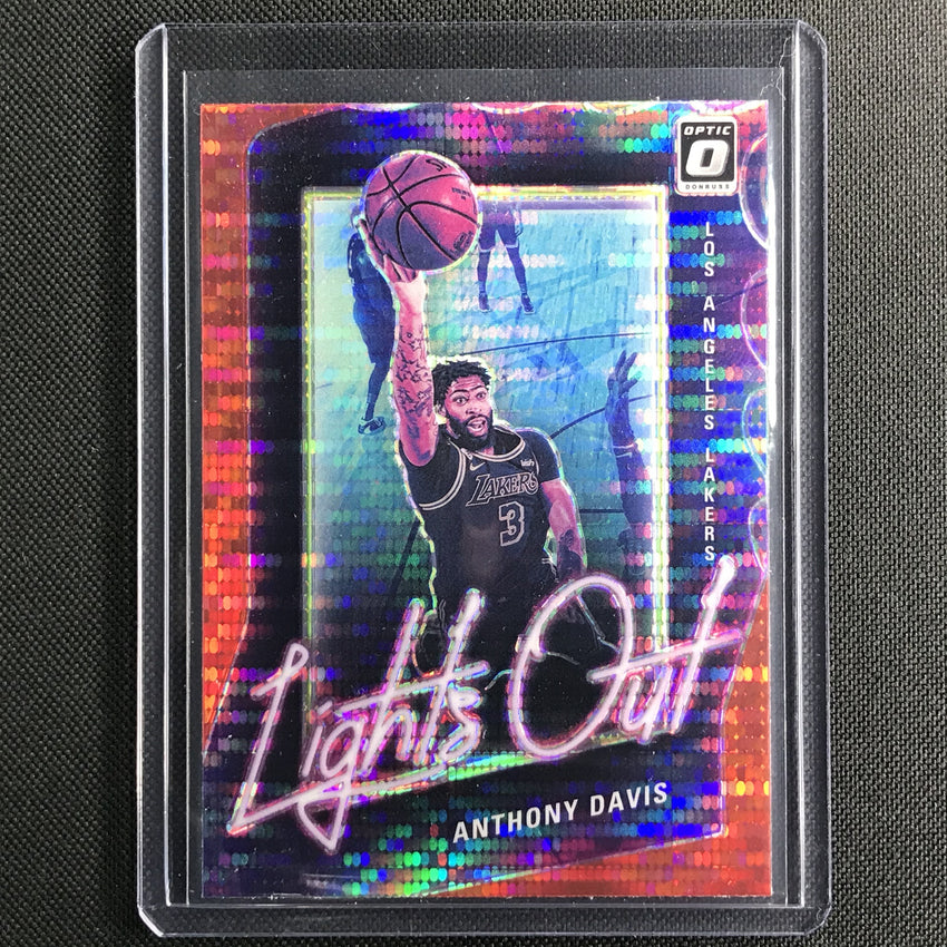 2020-21 Donruss Optic Anthony Davis Lights Out Red Pulsar No 14