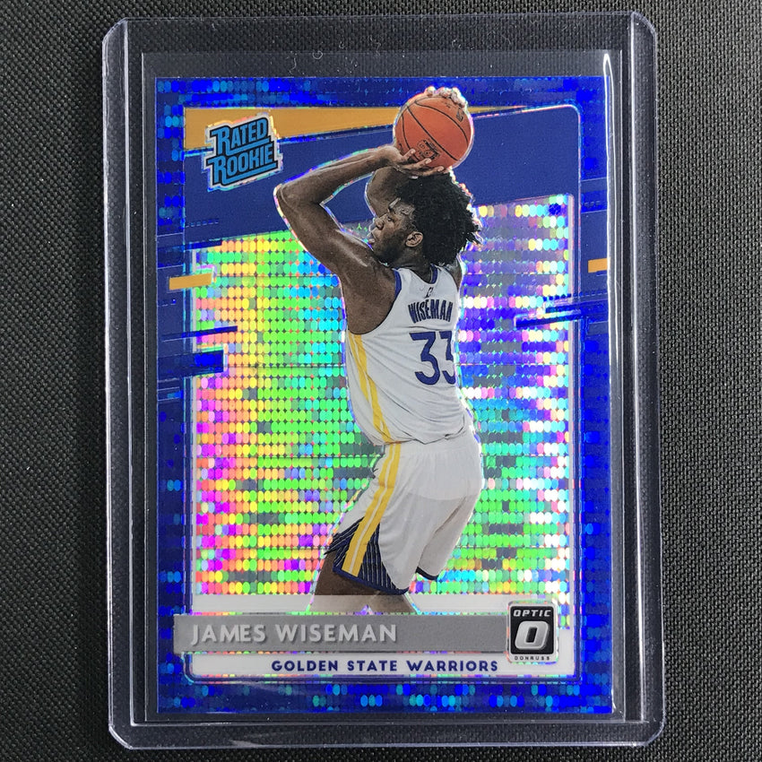 2020-21 Donruss Optic James Wiseman Rated Rookie Blue Pulsar No 152