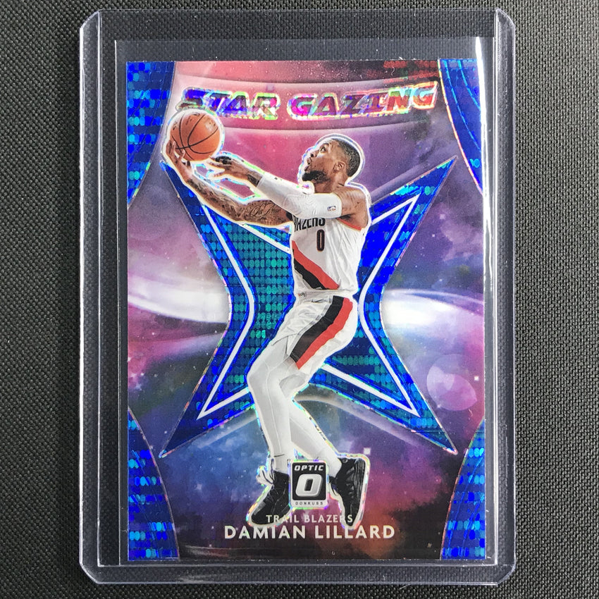 2020-21 Donruss Optic DAMIAN LILLARD Star Gazing Blue Pulsar #7