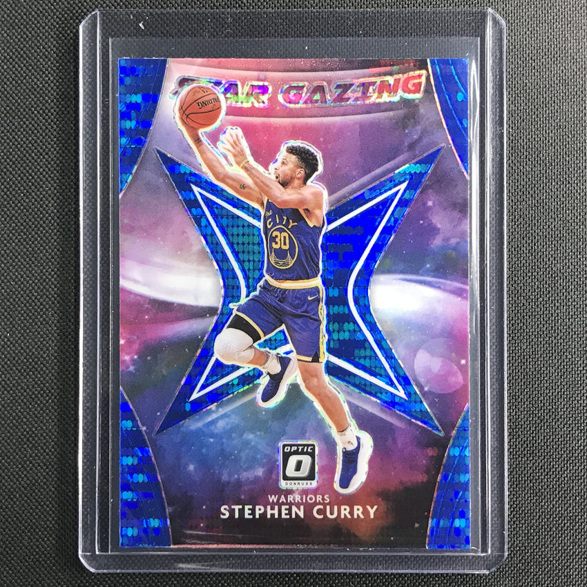 2020-21 Donruss Optic Stephen Curry Star Gazing Blue Pulsar No 8