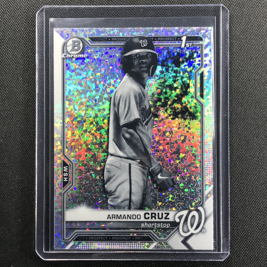 2021 Bowman Chrome Armando Cruz Prospect 1st Bowman Bandw Mini-diamond No 247