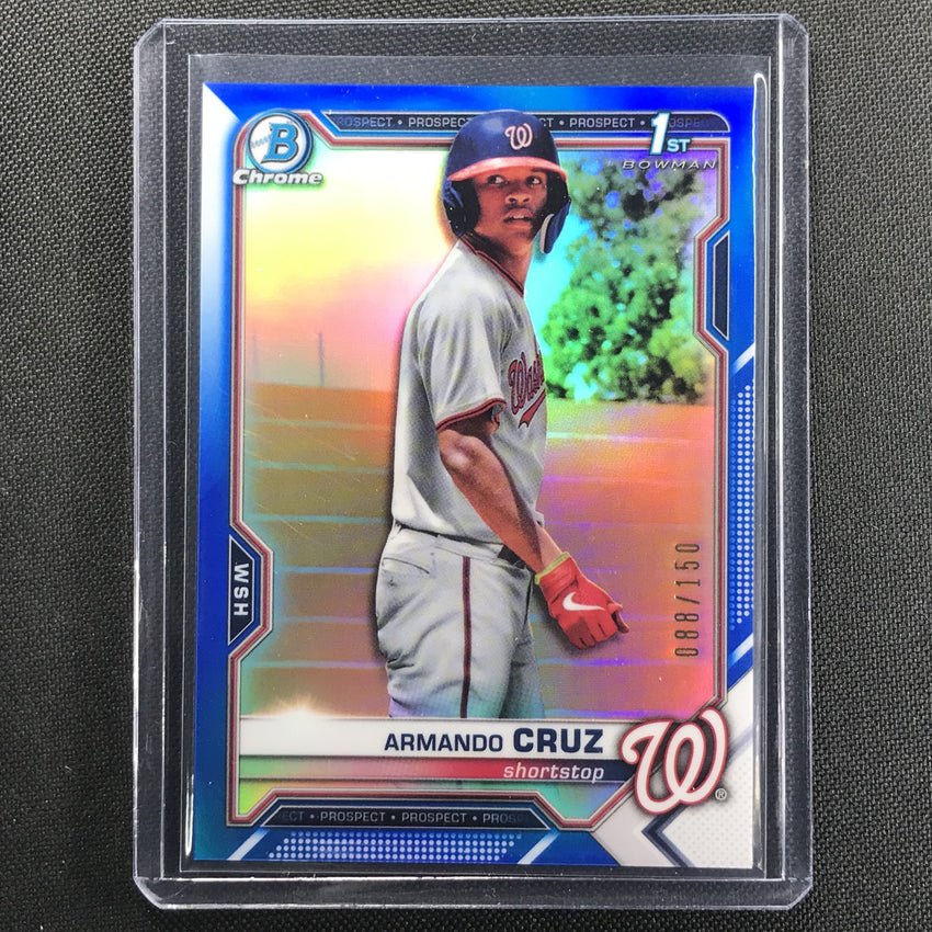 2021 Bowman Chrome Armando Cruz Prospect 1st Bowman Blue 88/150