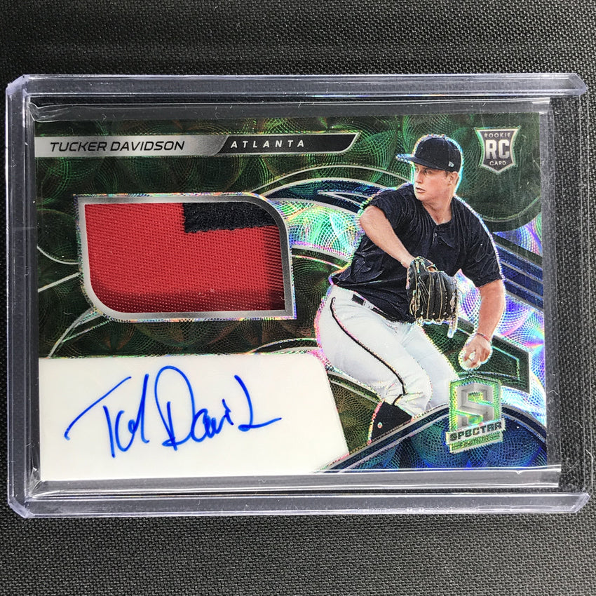 2021 Spectra Tucker Davidson Rookie Patch Auto Neon Green Scope 19/25