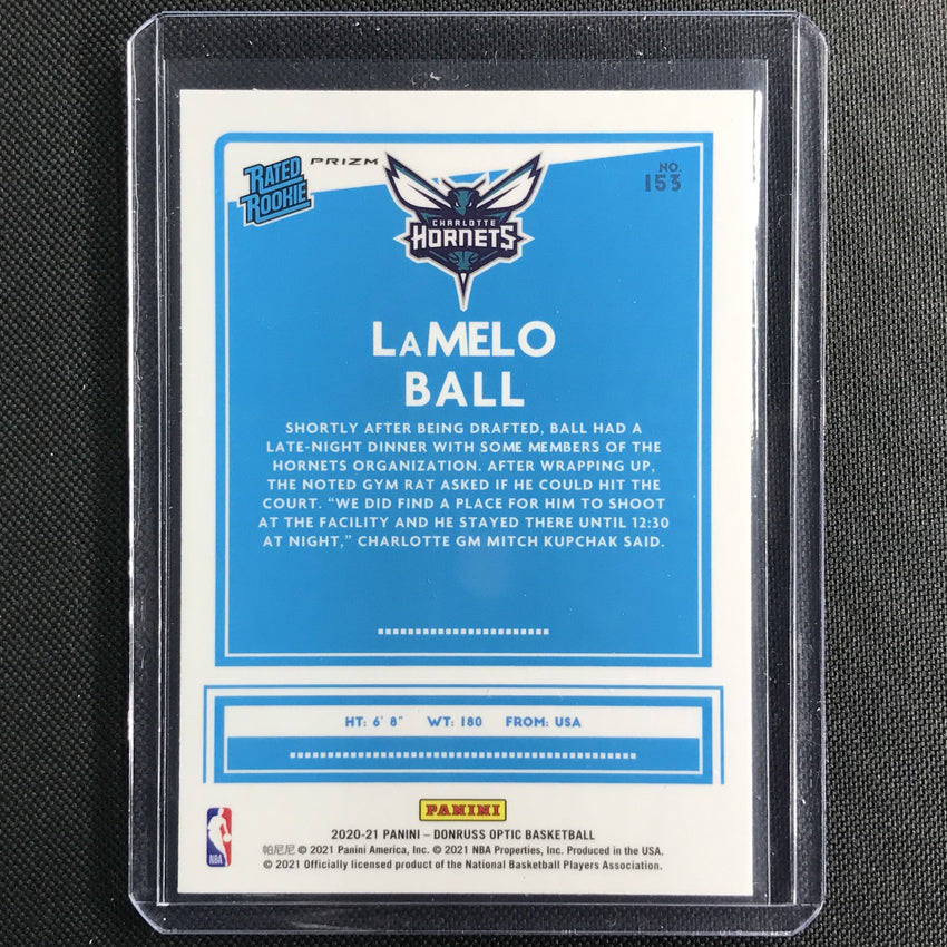 2020-21 Donruss Optic LAMELO BALL Rated Rookie Holo Silver #153