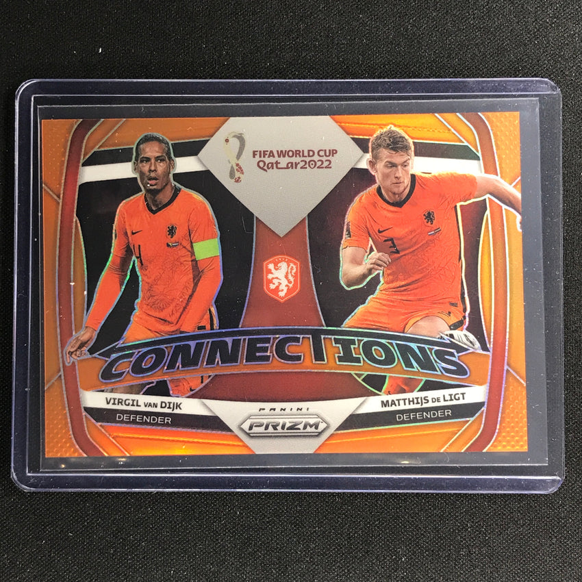 2022 Prizm Fifa World Cup Qatar Virgil Van Dijk De Ligt Connections Orange 1/25