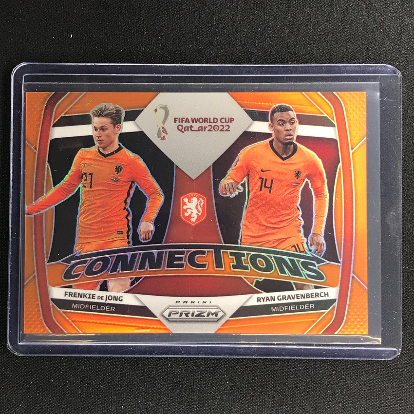 2022 Prizm Fifa World Cup Qatar Gravenberch De Jong Connections Orange 16/25