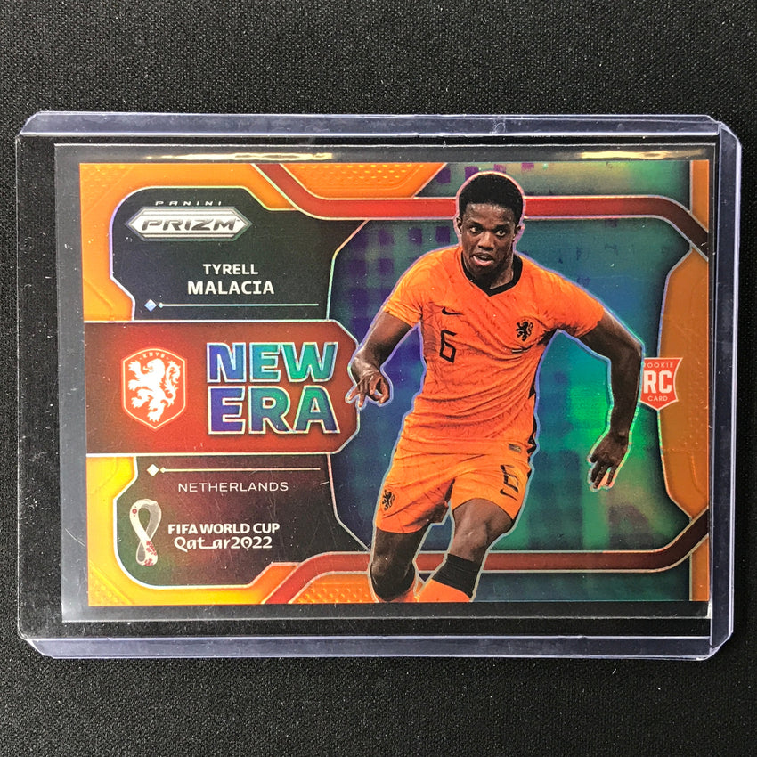 2022 Prizm Fifa World Cup Qatar Tyrell Malacia Rookie New Era Orange 24/25