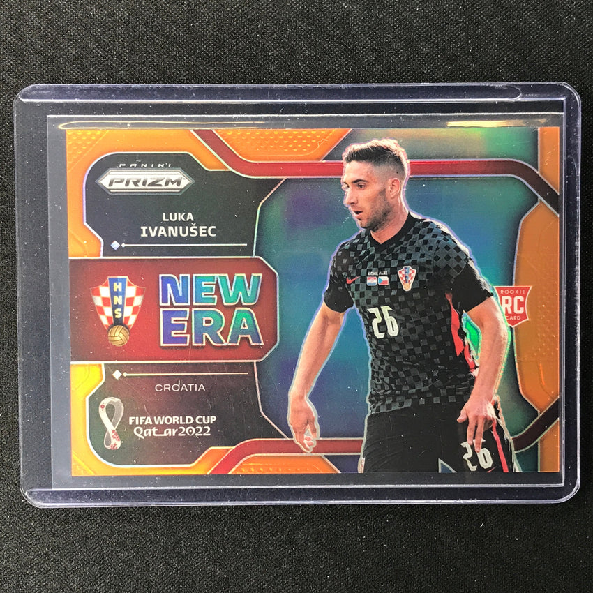 2022 Prizm Fifa World Cup Qatar Luka Ivanusec Rookie New Era Orange 4/25
