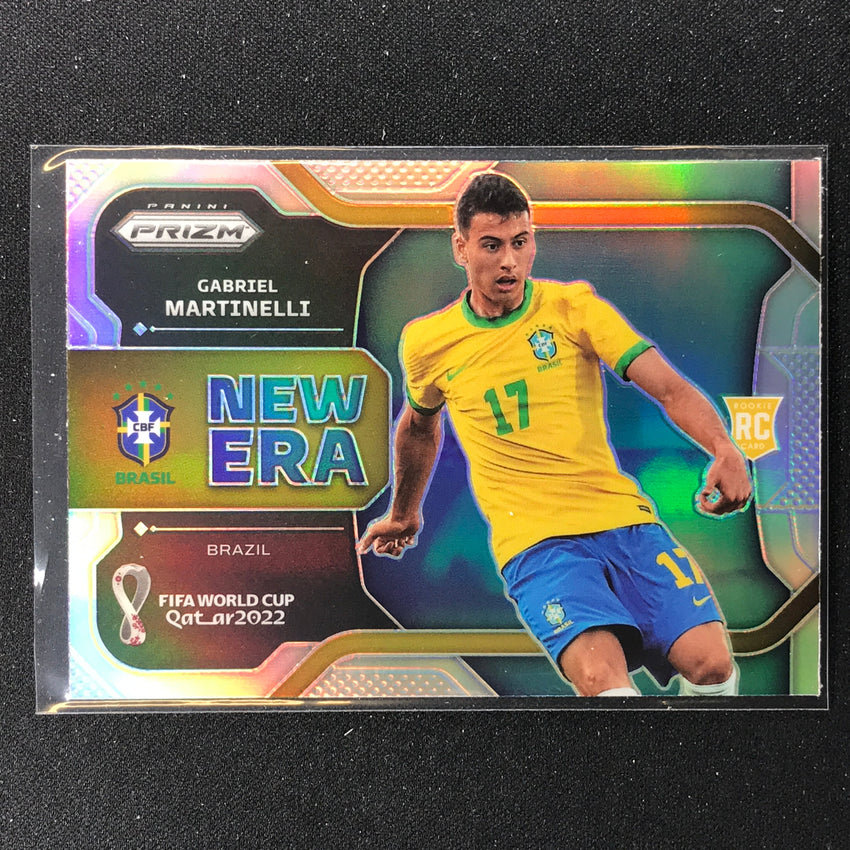 2022 Prizm FIFA World Cup Qatar GABRIEL MARTINELLI Rookie New Era Silver #19