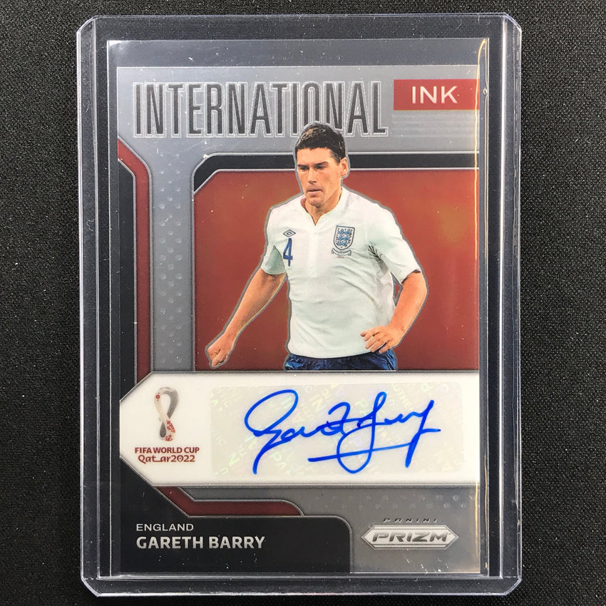 2022 Prizm Fifa World Cup Qatar Gareth Barry International Ink Auto No Gby