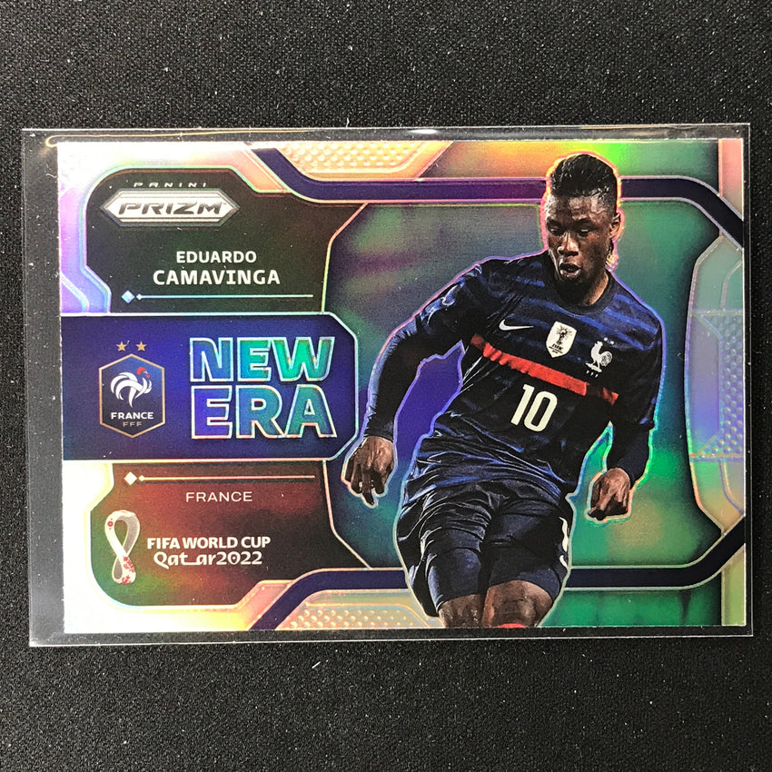 2022 Prizm FIFA World Cup Qatar EDUARDO CAMAVINGA New Era Silver #22
