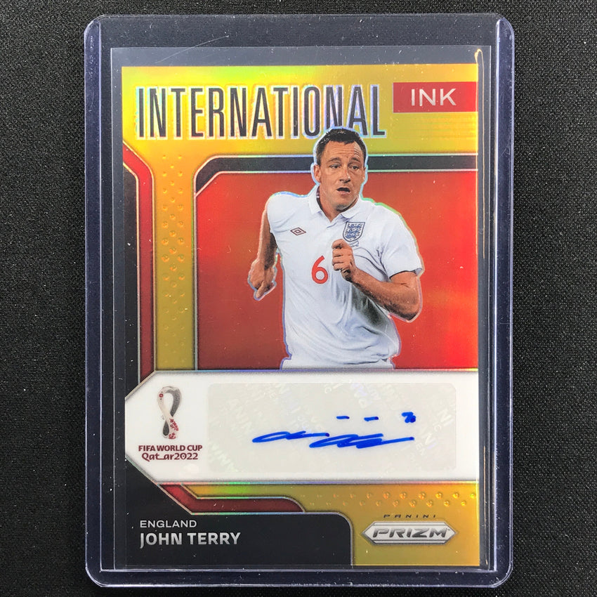 2022 Prizm Fifa World Cup Qatar John Terry International Ink Auto Gold 8/10