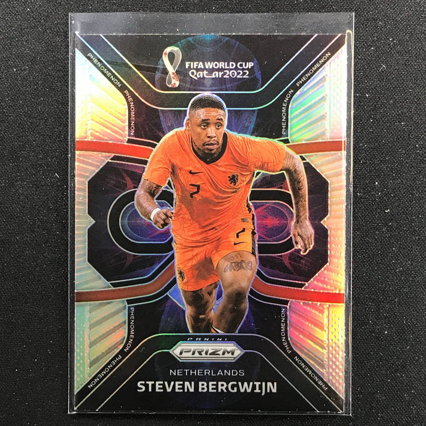 2022 Prizm Fifa World Cup Qatar Steven Bergwijn Phenomenon Silver No 1