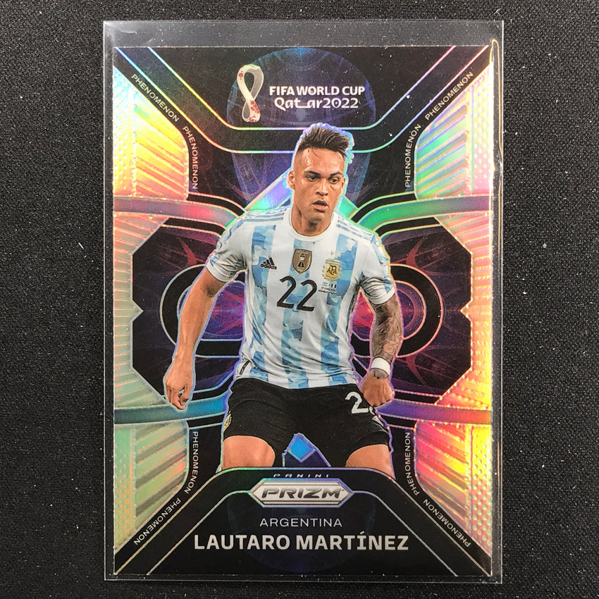 2022 Prizm Fifa World Cup Qatar Lautaro Martinez Phenomenon Silver No 15