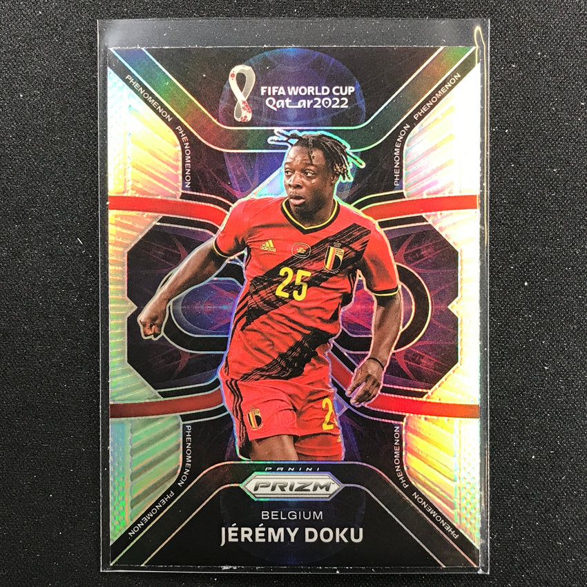 2022 Prizm Fifa World Cup Qatar Jeremy Doku Phenomenon Silver No 26