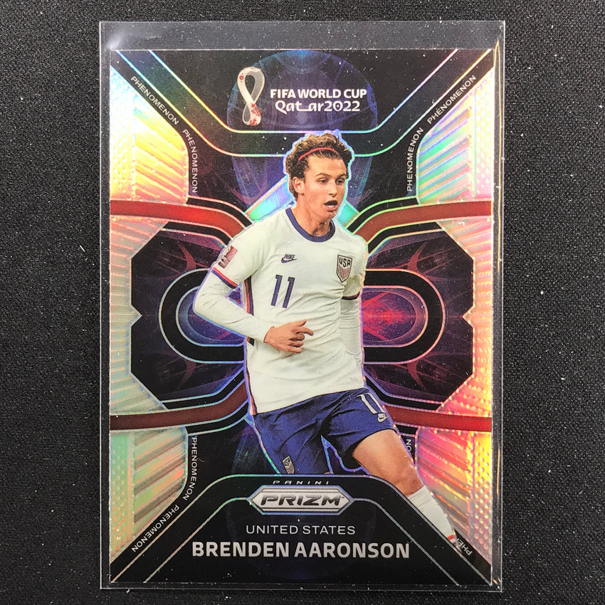 2022 Prizm Fifa World Cup Qatar Brenden Aaronson Phenomenon Silver No 33