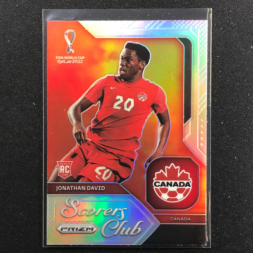 2022 Prizm FIFA World Cup Qatar JONATHAN DAVID Rookie Scorers Club Silver #13