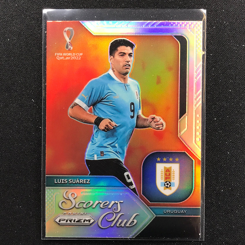 2022 Prizm Fifa World Cup Qatar Luis Suarez Scorers Club Silver No 19