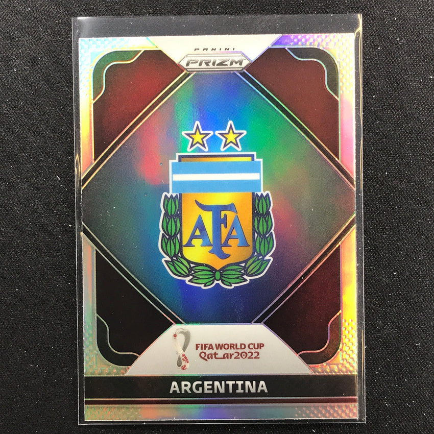 2022 Prizm Fifa World Cup Qatar Argentina Team Badges Silver No 1