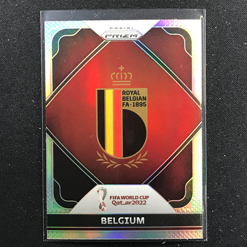 2022 Prizm FIFA World Cup Qatar BELGIUM Team Badges Silver #2