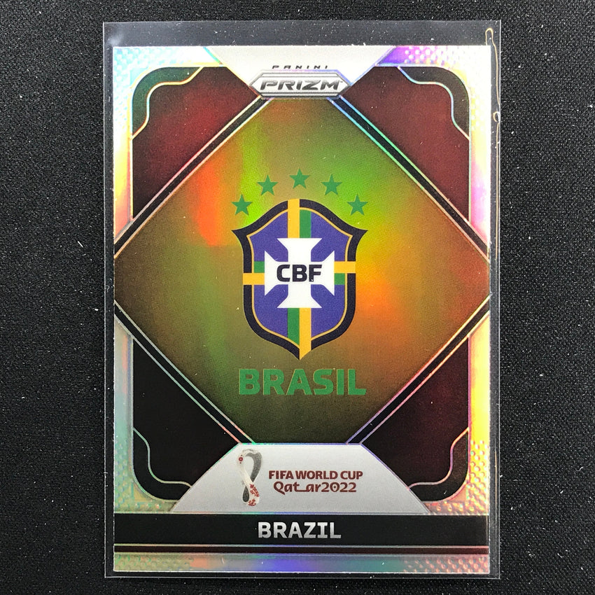 2022 Prizm FIFA World Cup Qatar BRAZIL Team Badges Silver #3