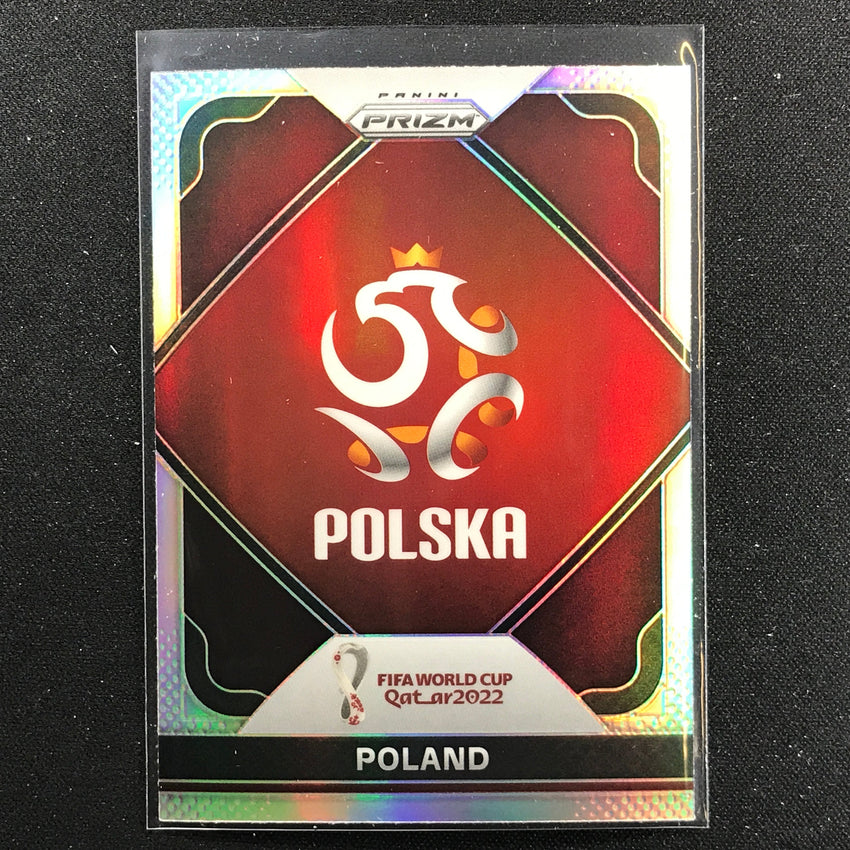 2022 Prizm Fifa World Cup Qatar Poland Team Badges Silver No 19