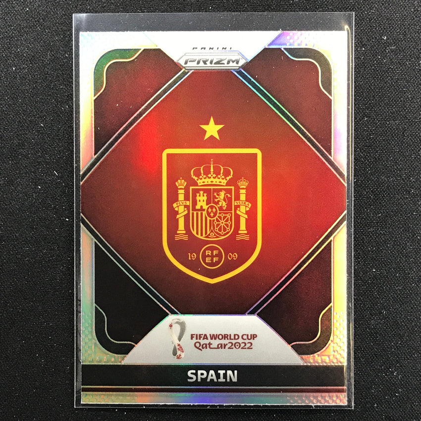 2022 Prizm FIFA World Cup Qatar SPAIN Team Badges Silver #25