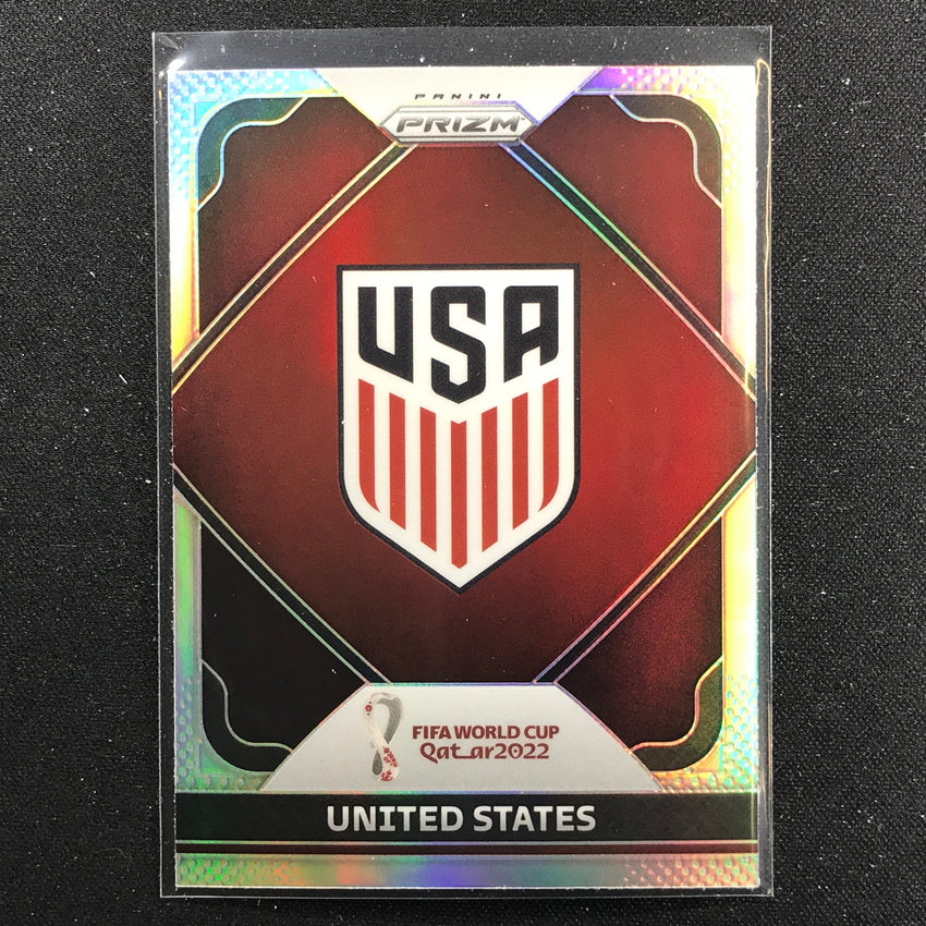 2022 Prizm FIFA World Cup Qatar UNITED STATES Team Badges Silver #28