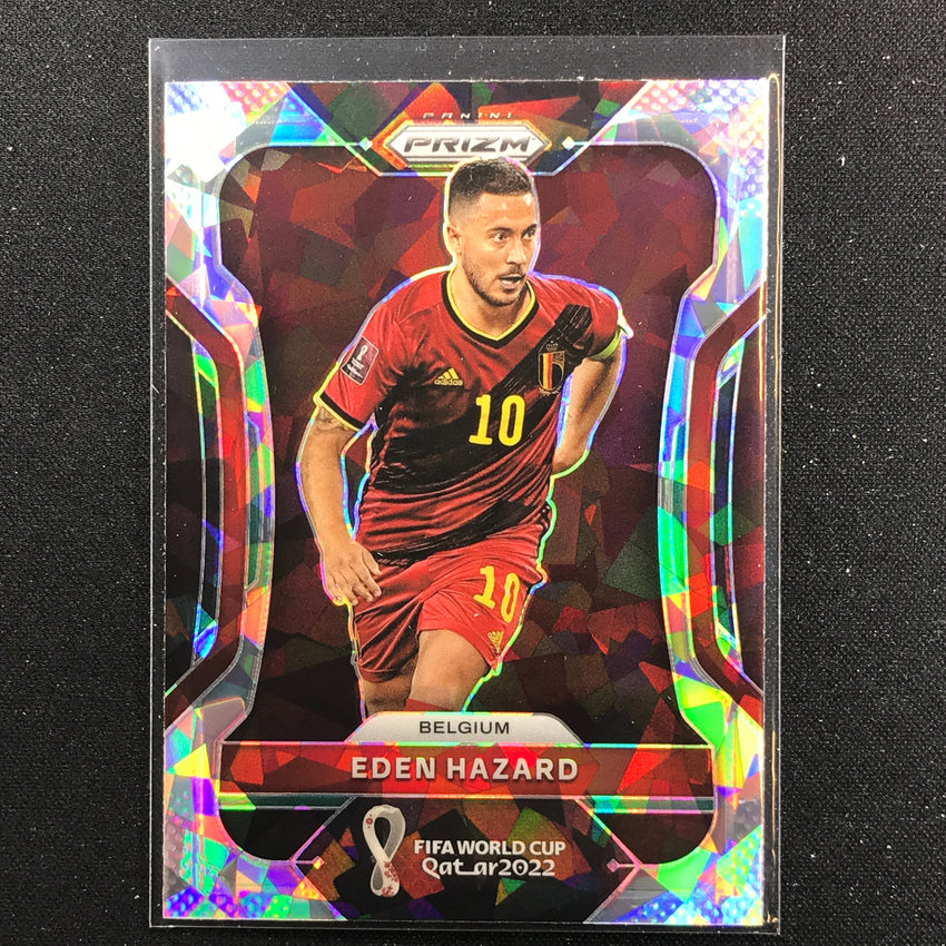 2022 Prizm FIFA World Cup Qatar EDEN HAZARD Cracked Ice #16